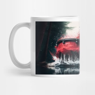 Drummer ArtWork With Water Splashing In The Forest Mug